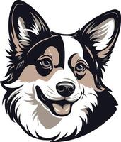 Smiling Corgi Portrait vector
