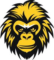 bold and fierce, this stylized gorilla head logo is perfect for brands seeking a powerful and dynamic image vector