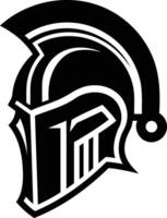 Bold and striking, this spartan helmet silhouette is perfect for logos, branding, or design projects that need a strong, masculine feel vector