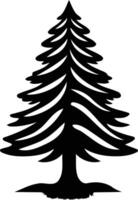 A simple yet elegant silhouette of a pine tree vector
