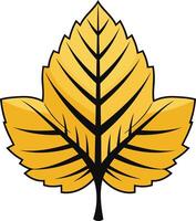 A simple, yet bold illustration of a golden leaf, perfect for eco-friendly designs and branding vector