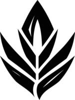 Modern and minimalist black leaf logo icon, perfect for branding, websites, and design projects vector