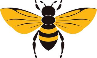 Simple, bold bee illustration perfect for logo design, branding, or nature-themed projects vector