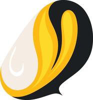 Abstract logo with a modern, dynamic design in yellow and black colors vector