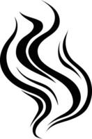Abstract black and white illustration of wavy lines vector