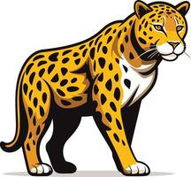 A bold and powerful illustration of a cheetah, perfect for branding, websites, or print materials vector