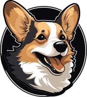 Smiling Corgi Portrait vector