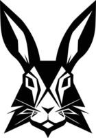 Geometric rabbit head illustration, perfect for graphic design projects, tattoos, logos, and more vector