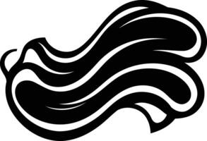 Bold and abstract black and white logo design, featuring a wavy, flowing pattern vector