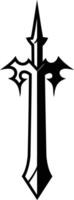 A bold and edgy sword design, perfect for branding, tattoos, or gaming vector