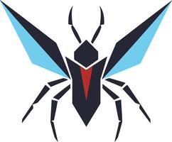 Abstract Geometric Bug Illustration vector