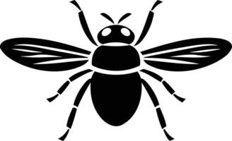 Simple, striking silhouette of a fly, perfect for illustrating a pest control service or a nature-themed project vector