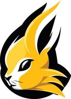 A playful and energetic bunny logo design, perfect for a brand looking for a cute and friendly image vector