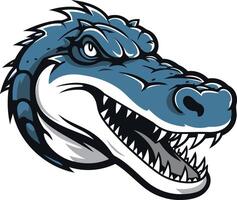 A fierce and powerful alligator head mascot logo, perfect for sports teams, brands, and businesses looking for a strong and dynamic image vector