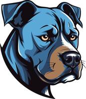 A fierce and powerful blue pit bull illustration, perfect for logos, branding, or merchandise vector
