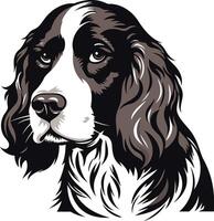 A stylish illustration of a springer spaniel dog, perfect for pet-related branding and designs vector