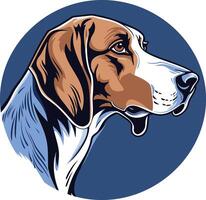 A striking profile portrait of a hound dog, perfect for branding, pet-related projects, and more the clean, style makes it adaptable for various applications vector