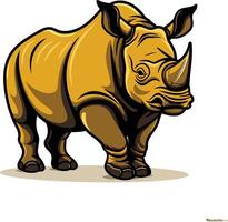 Powerful and majestic, this rhinoceros illustration is perfect for branding, design projects, or wildlife-themed content vector