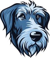 A bold and expressive illustration of a wirehaired pointing griffon dog, perfect for branding, t-shirts, posters, and more vector