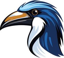 A bold and striking illustration of a toucan's head, perfect for branding, logos, or as a mascot for a tropical or wildlife-themed business vector