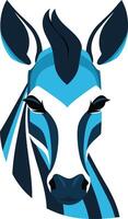 Modern and abstract zebra head logo design, perfect for branding and identity projects vector