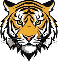 Powerful and fierce tiger head illustration vector