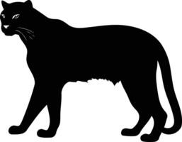A simple and elegant silhouette of a panther, perfect for adding a touch of wild beauty to your designs vector