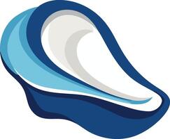 Abstract Blue and White Shell Illustration vector