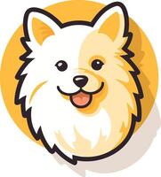 A cute cartoon dog with a friendly expression, perfect for branding, logos, or pet-related products vector