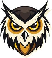 Intense Owl Mascot Design vector