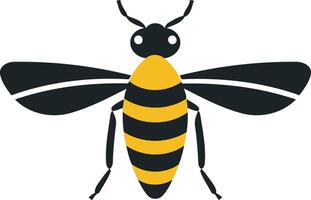 Simple and bold, this flat-style bee icon is perfect for branding, websites, or app design vector
