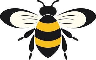 Simple, modern bee icon, perfect for branding, logos, or as a graphic element for websites, social media, or merchandise vector