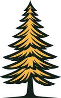 A simple yet striking silhouette of a pine tree, ideal for logo design, branding, or as a nature-inspired graphic element vector