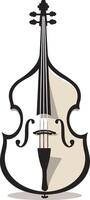 Simple and elegant illustration of a double bass, perfect for music related projects, posters, and branding vector
