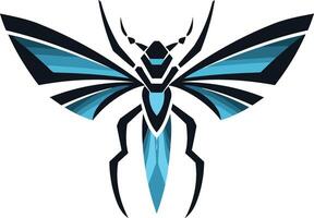 Abstract Geometric Butterfly Design vector
