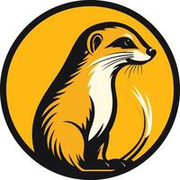 Illustration of a Meerkat in a Circle vector