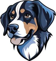 Charming Bernese Mountain Dog Portrait vector