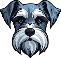 A charming portrait of a miniature schnauzer, perfect for pet-related designs, branding, or social media vector
