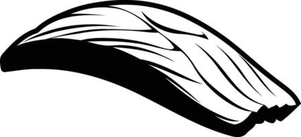 A simple yet striking black and white illustration of a curved piece of wood vector