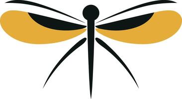 A stylized dragonfly with large, expressive eyes vector