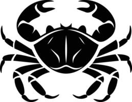 A bold, black and white illustration of a crab, perfect for logos, branding, and design projects vector