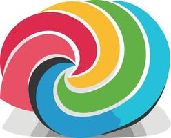 Colorful abstract logo design with a swirl pattern, perfect for a business looking for a modern and dynamic brand identity vector