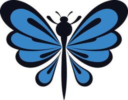 Stylized Blue Butterfly Illustration vector