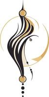 Abstract Art with Golden and Black Elements vector
