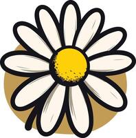 A simple, hand-drawn daisy illustration perfect for branding, websites, and social media vector