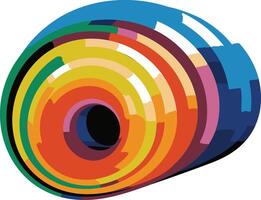 Abstract Colorful Circular Formation vector