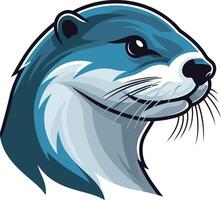A bold and charismatic otter mascot design, perfect for sports teams, businesses, or organizations seeking a friendly and playful brand image vector