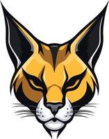 Fierce Bobcat Mascot Head vector