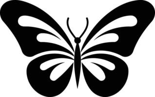Simple, elegant black and white butterfly silhouette vector