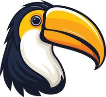 Cartoon Toucan with a Large Beak vector